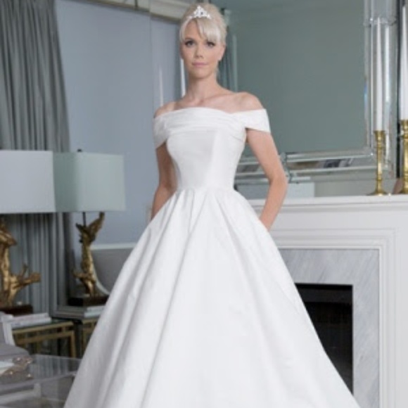 romona keveza one shoulder wedding dress Romona Keveza Bridal